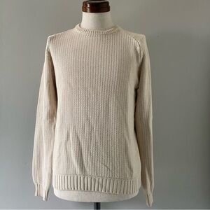 EDIFICE JAPAN men's off-white cotton sweater, Japan size 44 (XS)